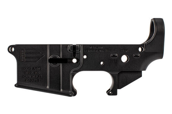 Expo Arms AR-15 forged lower receiver features a black hardcoat anodized finish